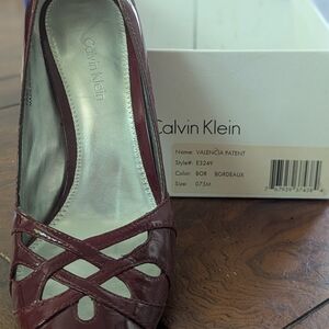 Calvin Klein Women's Bordeaux Patent Heels